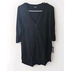 Michael Lauren Black Tunic Dress Size Small NWT Hand-made In The USA